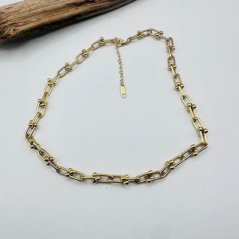 18K Gold Non-Tarnish Bold Chain Necklace